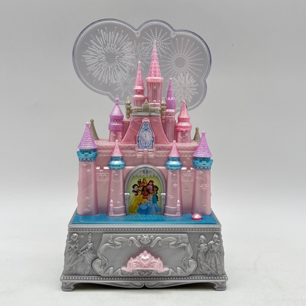 Disney Princess Wishes Ultimate 100th Castle Musical Jewelry Box Light Up Tested